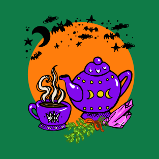 Halloween Magic Tea Pot - Witchy Brew T-Shirt