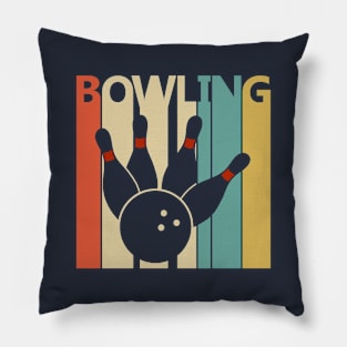 Vintage Bowling Player Gift Pillow