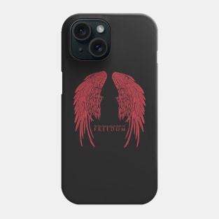 On The Other Side of Fear Lies Freedom - Red Version Phone Case