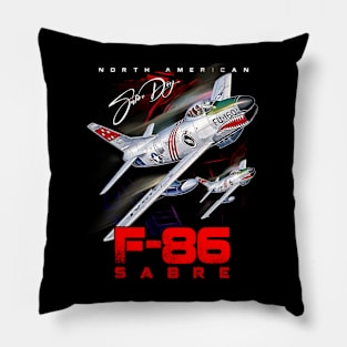 F-86 Sabre Vintage Fighter Plane Pillow