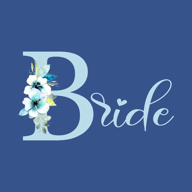 Blue Floral Bride illustration by Anines Atelier