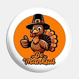 Harvest Joy Turkey Thumbs Up Pin