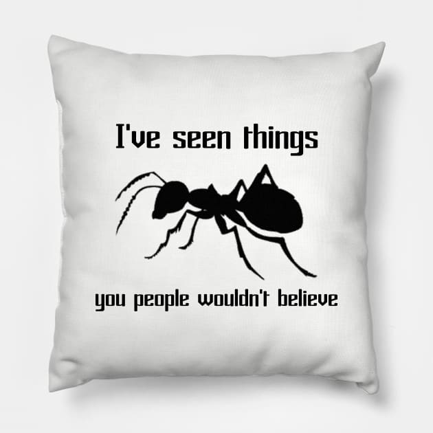 Unbelievable Ant Runner Pillow by TenomonMalke