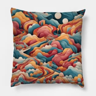 Street Art Dreamscape Pillow