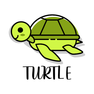 Turtle Cute Green Animal Adorable Smile T-Shirt