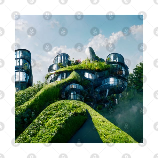 Futuristic Sustainable Castle in the Sky by endage