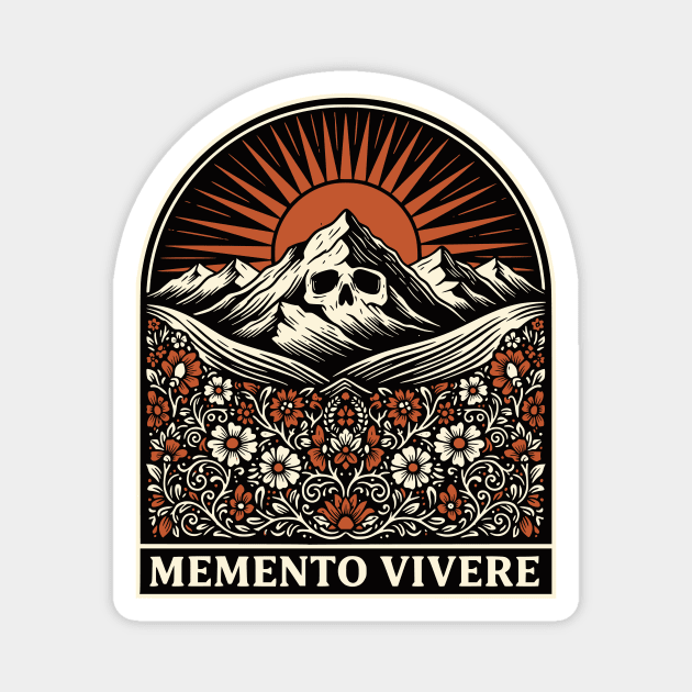 Memento Vivere Magnet by Designed By Marty