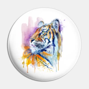 Young Tiger Portrait Pin