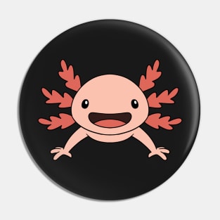 Axolotl Friends Swimming Together Pattern in Pink and Blue Pin