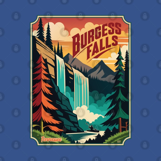 Retro Burgess Falls Kayaking by Surrealcoin777