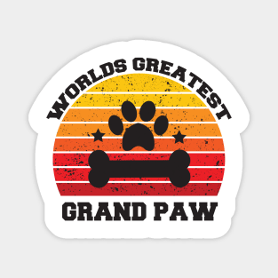 Grandpaw Worlds Greatest Grand Paw Funny Dogs Tee Magnet