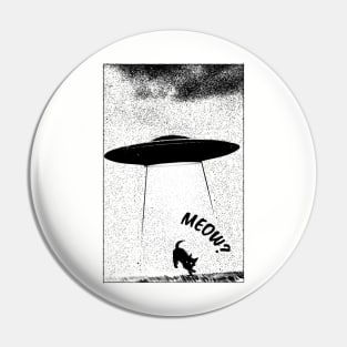 UFO kidnaps a cat Pin