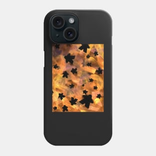 Halloween Game Room Decor | Black and Orange Meeple Phone Case