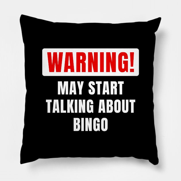 Cool Funny Birthday Gift For Her Or Him Who Loves Bingo Lottery Pillow by monkeyflip