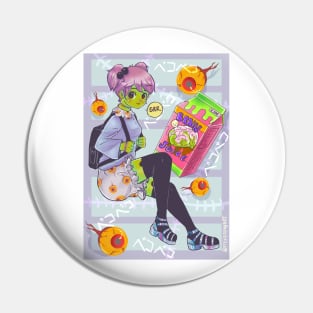 zombie girl kawaii Pin