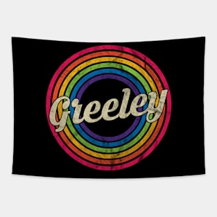 Greeley - Retro Rainbow Faded-Style Tapestry