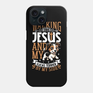 Jesus and dog - Sporting Lucas Terrier Phone Case