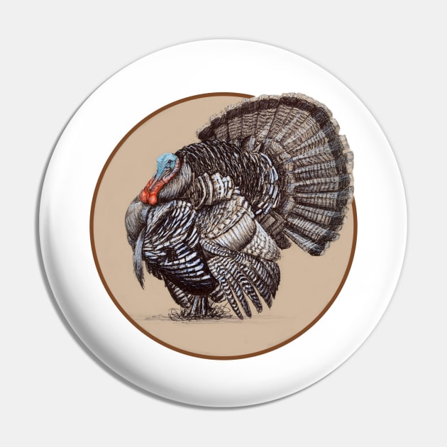 Wild Turkey Pin by  Cory James Fine Art