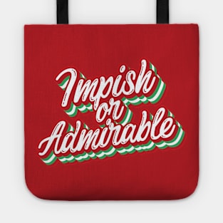 Impish Or Admirable Belsnickel Christmas Office Fan Xmas Holiday Tote