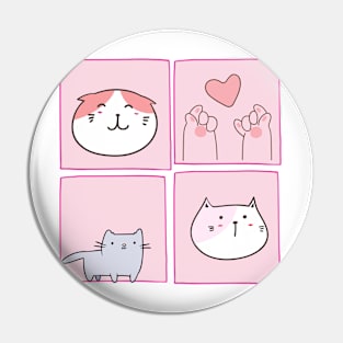 Cats Kawaii Design Pin