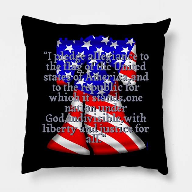 The pledge of allegiance Pillow by Chillateez 