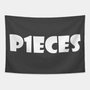 P1ECES (White) Tapestry