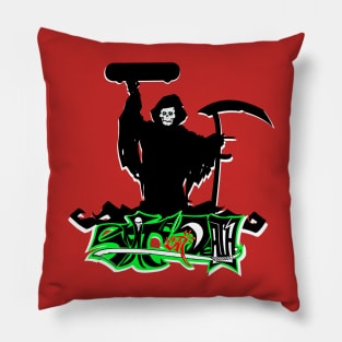 Skate or Death Grim Pillow