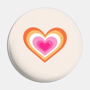 Lesbian Flag Heart Pin