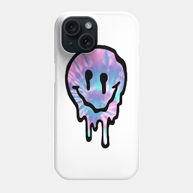 Tye Dye Drippy Smiley Face Phone Case by lolsammy910