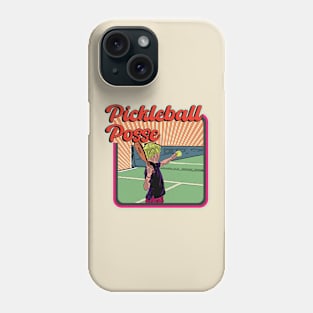 Pickleball posse retro comic Phone Case