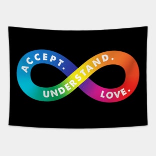 Rainbow Infinity Symbol For Neurodiversity Tapestry