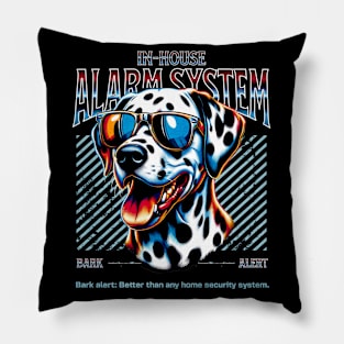 Bark Alert Dalmatian Dog Pillow