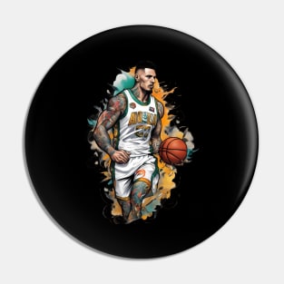 Basketball Tattoo Pin