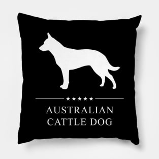 Australian Cattle Dog White Silhouette Pillow