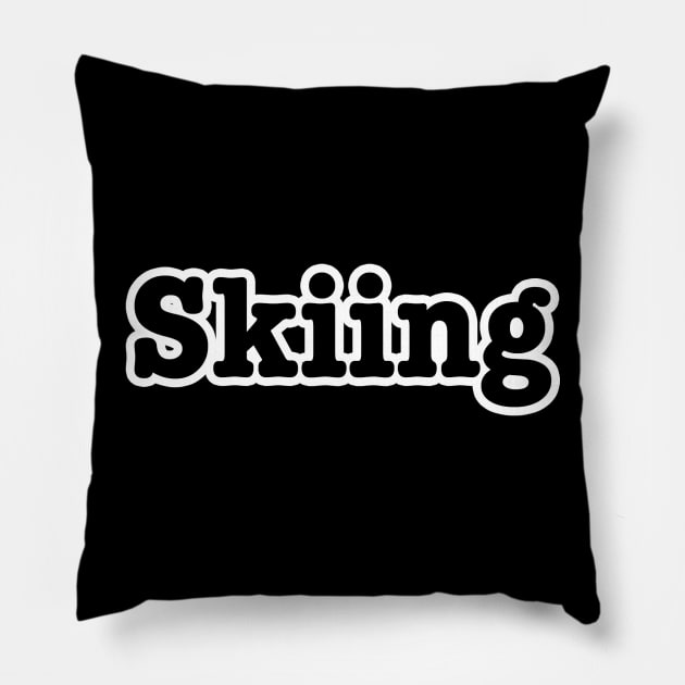 Skiing Pillow by lenn