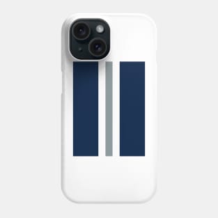 Retro American Football Stripes Dallas Navy, White, Silver Phone Case