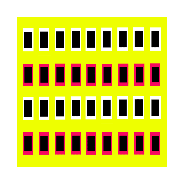 Colorful Pink Yellow Square Pop Art by Le Avryl Fleur Boutique