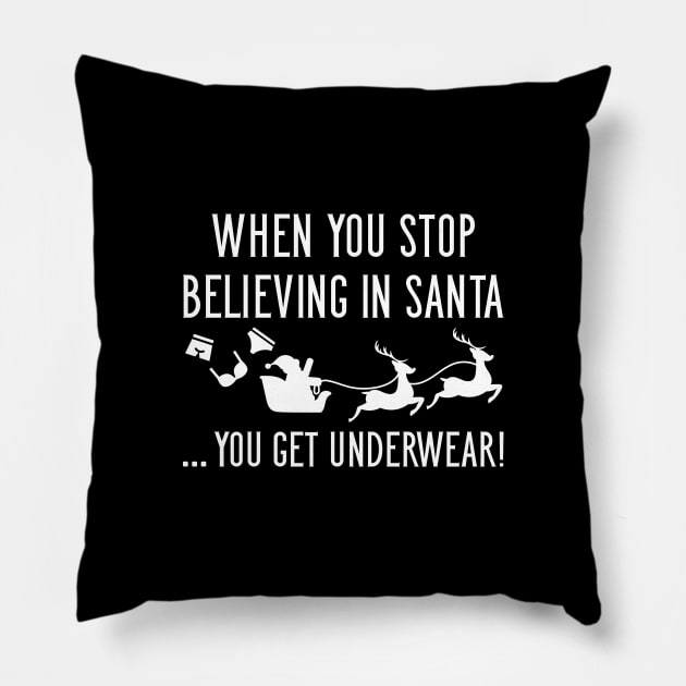 Believing In Santa Pillow by LuckyFoxDesigns