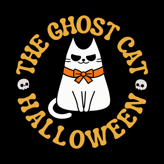 Kawaii Ghost Cat Halloween by fupi