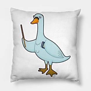 Swan as Teacher with Book & Pointer Pillow