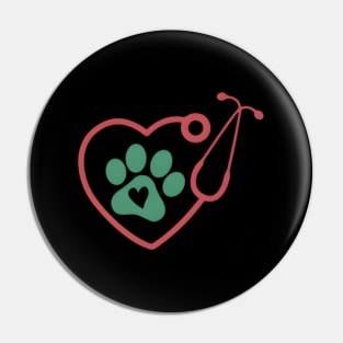 Love Veterinary Medicine Vet Tech Vet Med Veterinarian Pin