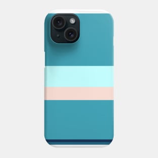 A great amalgam of Oxford Blue, Blue Sapphire, Sea, Pale Cyan and Pale Pink stripes. Phone Case