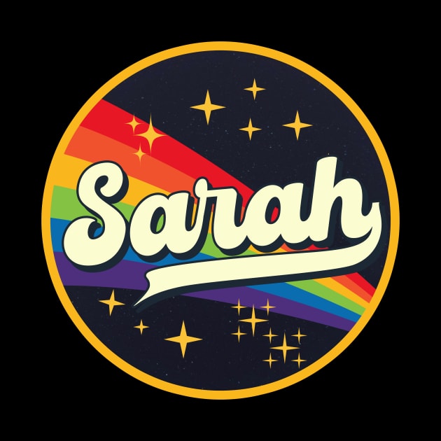 Sarah // Rainbow In Space Vintage Style by LMW Art