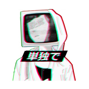 TV HEAD SAD JAPANESE ANIME AESTHETIC T-Shirt