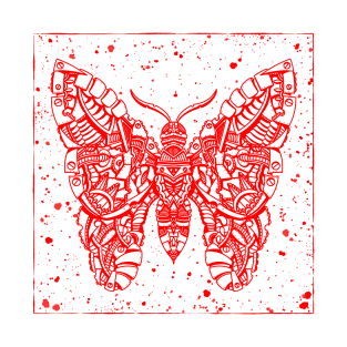 HomeSchoolTattoo Butterfly (RED) T-Shirt