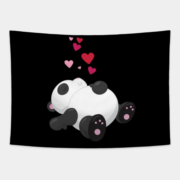 Panda Love. Bear Tapestry by Alvd Design