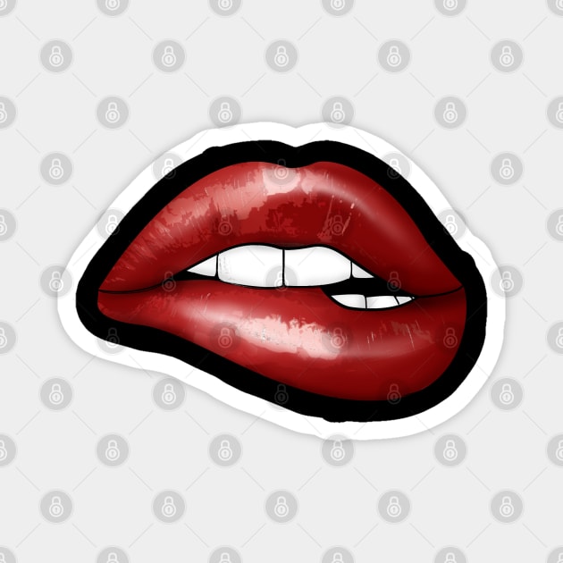 Hot lips Magnet by Crostreet