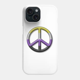 Peace Pride design in Non-Binary pride flag colors Phone Case