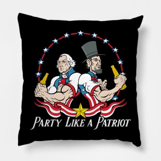 Party Like A Patriot July 4th Pillow