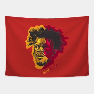 Jimmy Butler Sketch - Real Heat Colors Tapestry